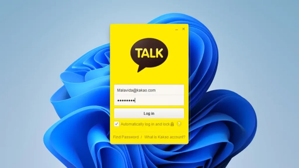 Log in to the Kakao Talk PC